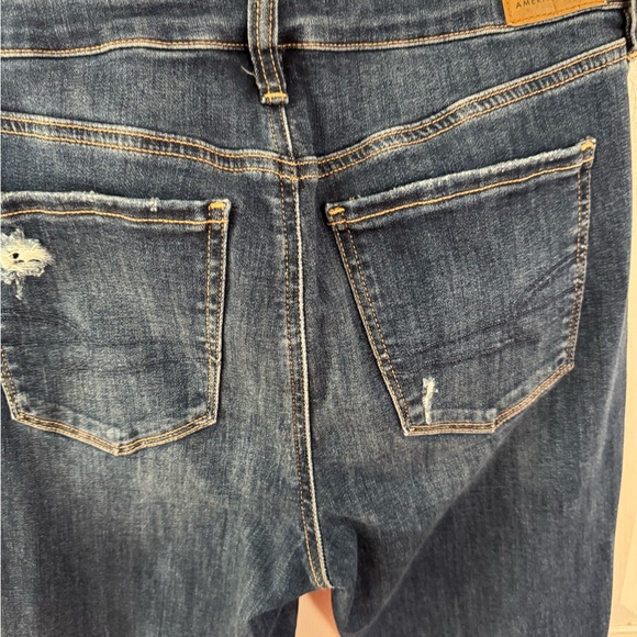 American Eagle Outfitters Skinny Distressed Blue Jeans 8 extra long - Picture 4 of 6